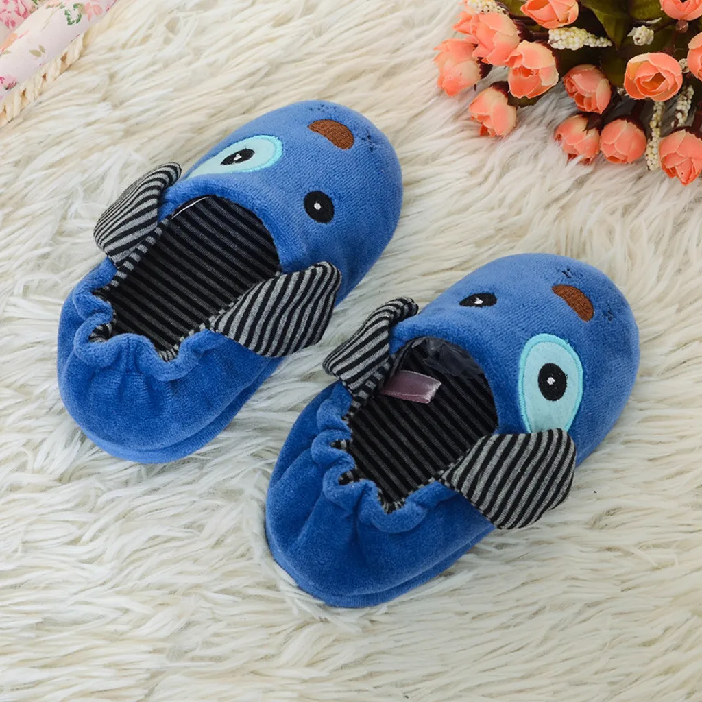 Детские домашние тапочки из хлопка теплая детская обувь для маленьких мальчиков