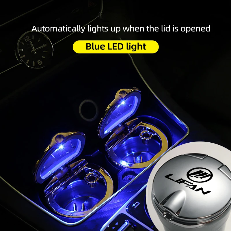 Автомобильная пепельница светодиодный светодиодсветильник кой и крышкой