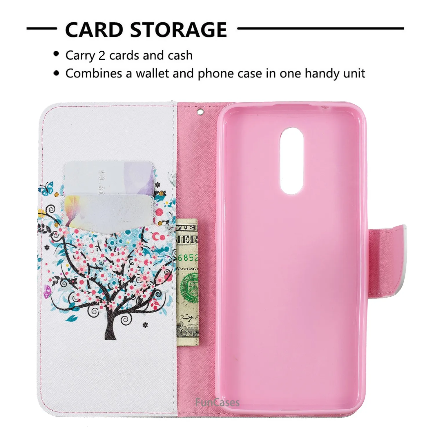 Чехол книжка из искусственной кожи с узором для аксессуаров Nokia 3 2 матовый чехол