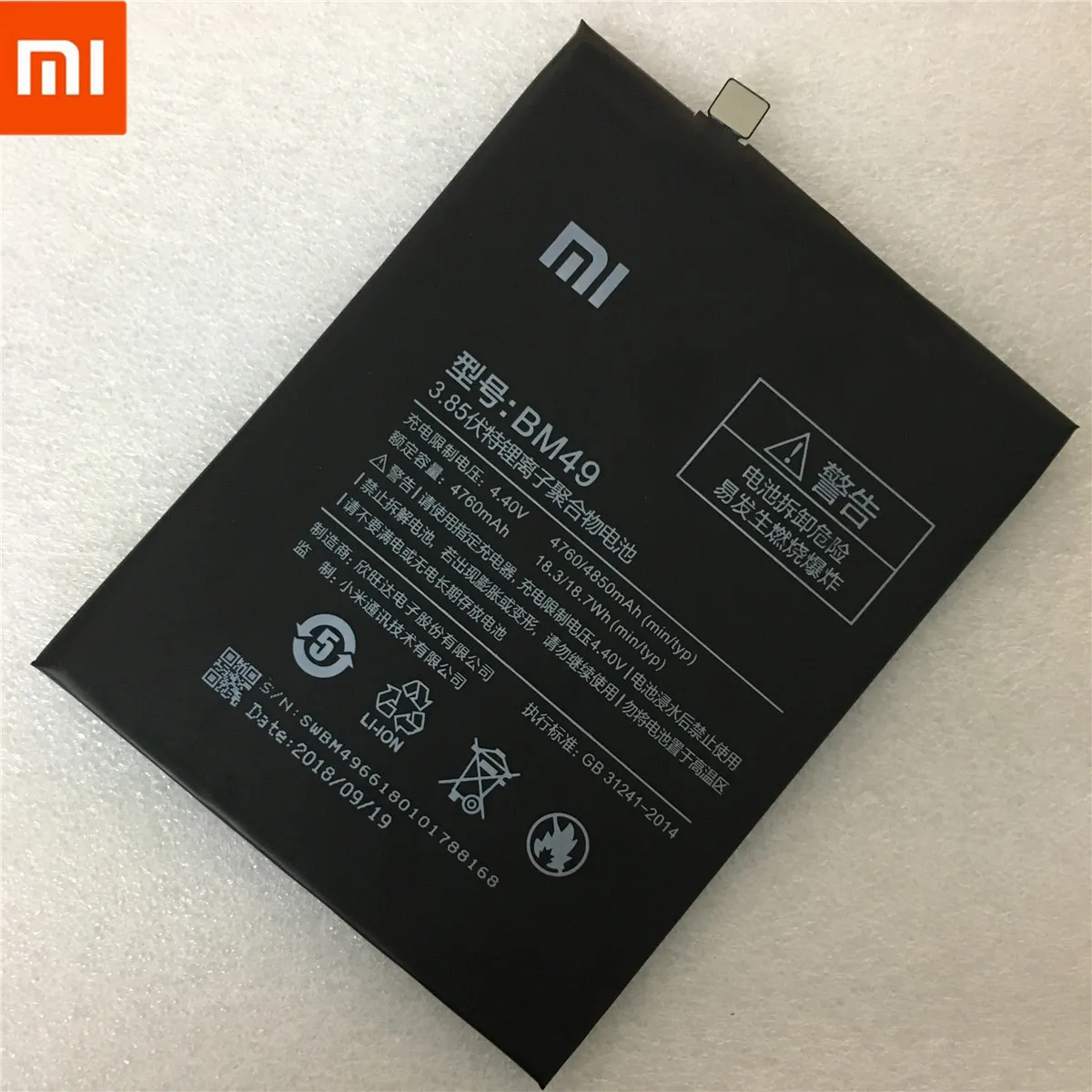 Оригинальная сменная батарея для BM51 Xiaomi mi Max 3 Max3/BM50 mi Max 2 Max2/BM49 mi Max настоящая батарея для телефона+ Инструменты