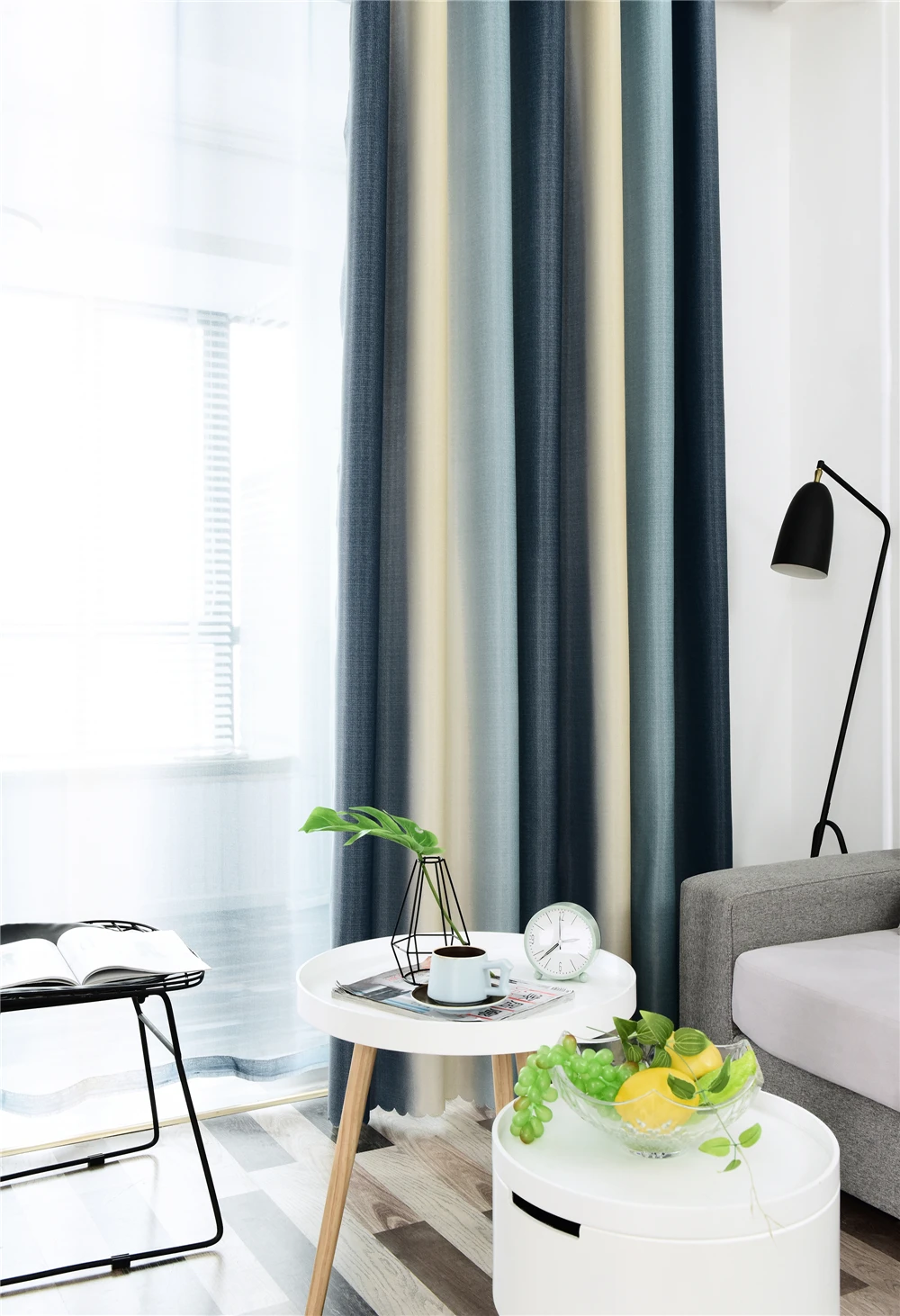 Современные Плотные плотные полосатые занавески для гостиной, спальни, градиентные занавески, занавески на окна, украшение для дома