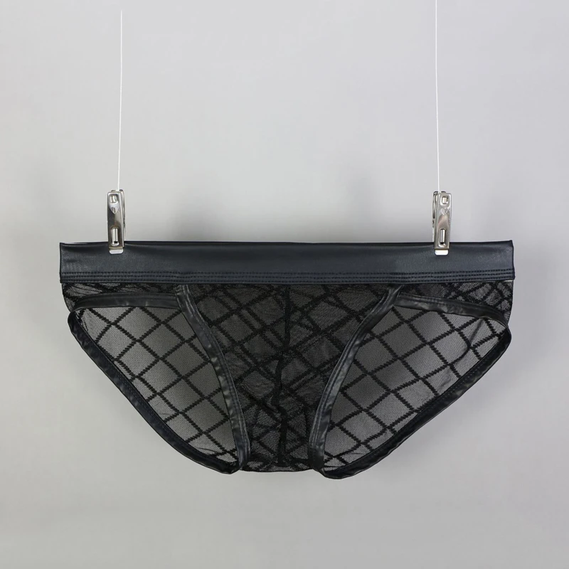 Сексуальные мужские сетчатые прозрачные u образные Трусы брифы дышащие стринги с