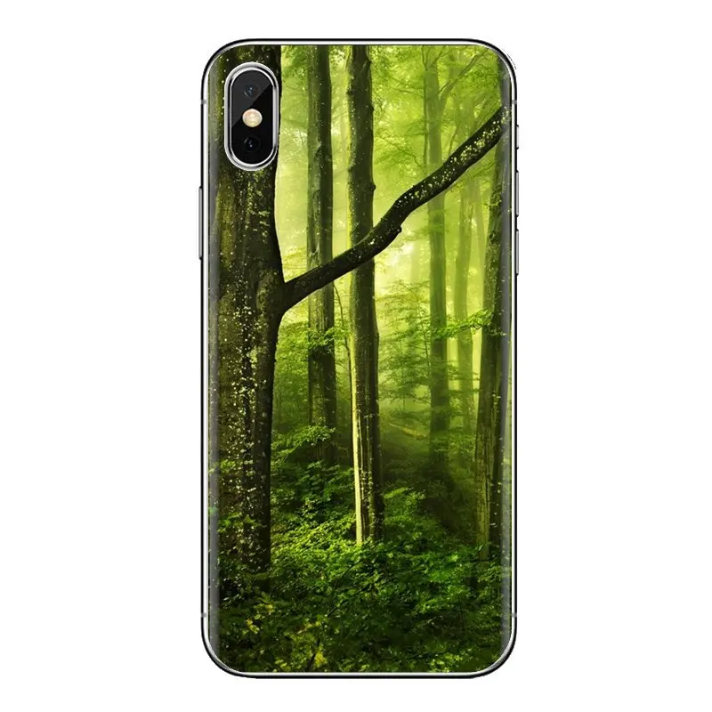 TPU Transparent Case Covers For Huawei Nova 2 3 2i 3i Y6 Y7 Y9 Prime Pro GR3 GR5 2017 2018 2019 Y5II Y6II Green forest and river |