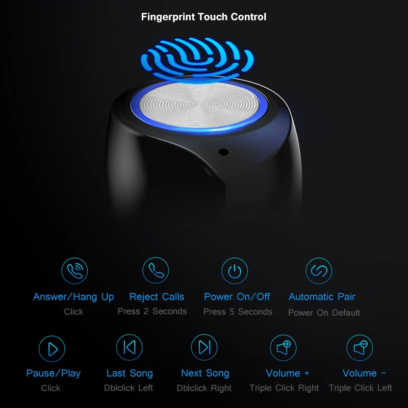 CEOWEN True беспроводные Bluetooth наушники для телефона мини портативные Hifi Звук HD вызов