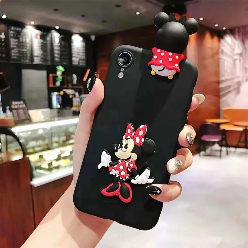 3D Black Minnie 2 Мультфильм 3D маленький Стич куклы чехол для samsung Galaxy A70 A60 A50 A40 A30 A20 A10 M10 M20 M30 Карамельный цвет Мягкий ТПУ чехол для телефона - Цвет: 3D Black Minnie 2