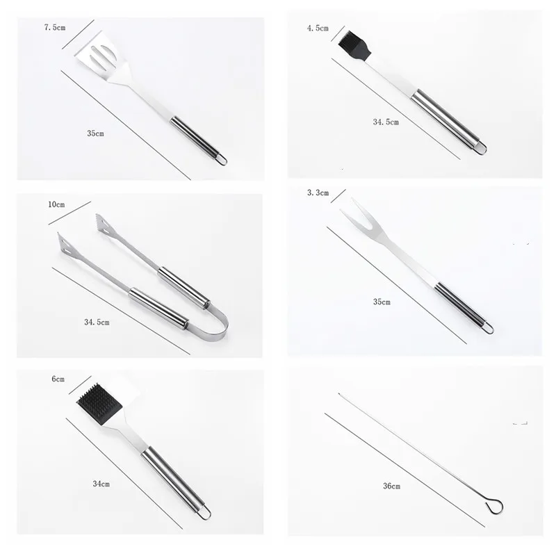 Набор инструментов для барбекю из нержавеющей стали 5/7/9/16/18 шт гриль кемпинга на