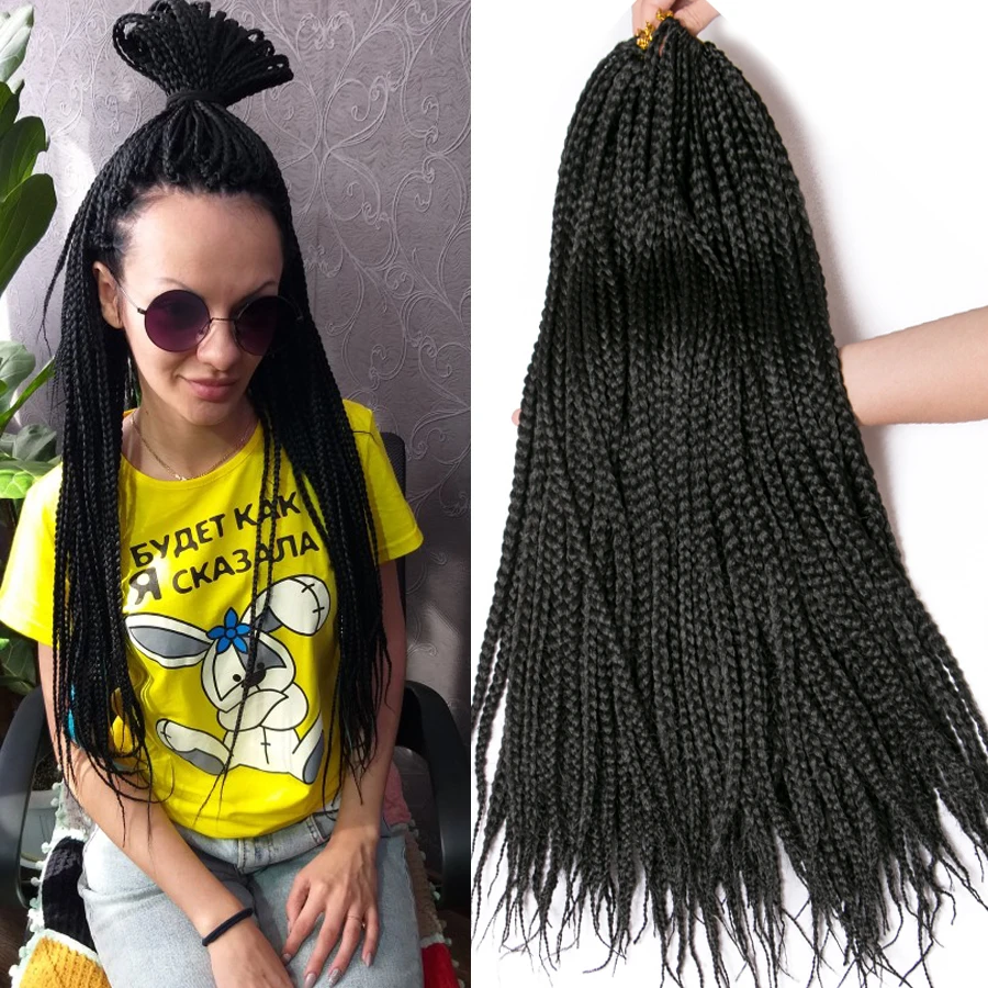 VERVES box плетеные 24 дюймовые крючком косы 22 корня/упаковка Омбре синтетические