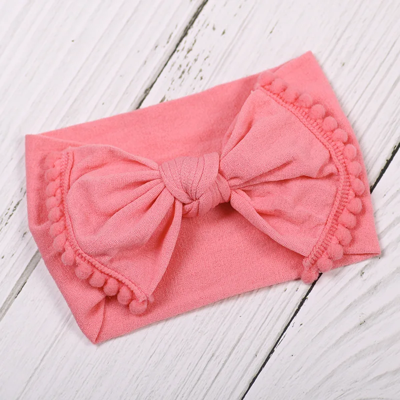 Тюрбан для новорожденных девочек повязка на голову с большим бантом кролик