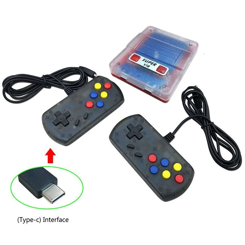 Super VIB-tv Ретро домашняя игровая консоль ТВ Классическая портативная Встроенная 169 игр с 2 виброконтроллерами