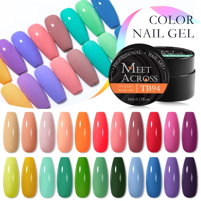 

Meet Across Gel Nail Polish Color Paint Hybrid Varnishes Base Top Coat Needed For Nails Set Semi Permanent For Manicure Nail Art