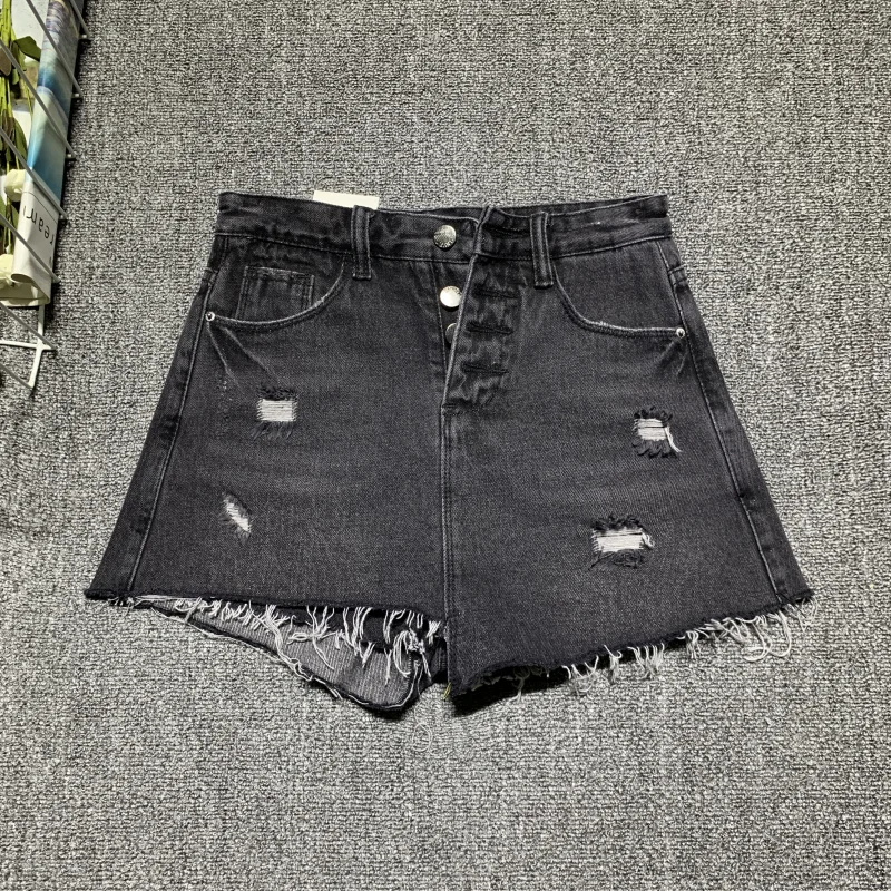 Женские джинсовые шорты Джинсовая юбка с завышенной талией дырками Женская