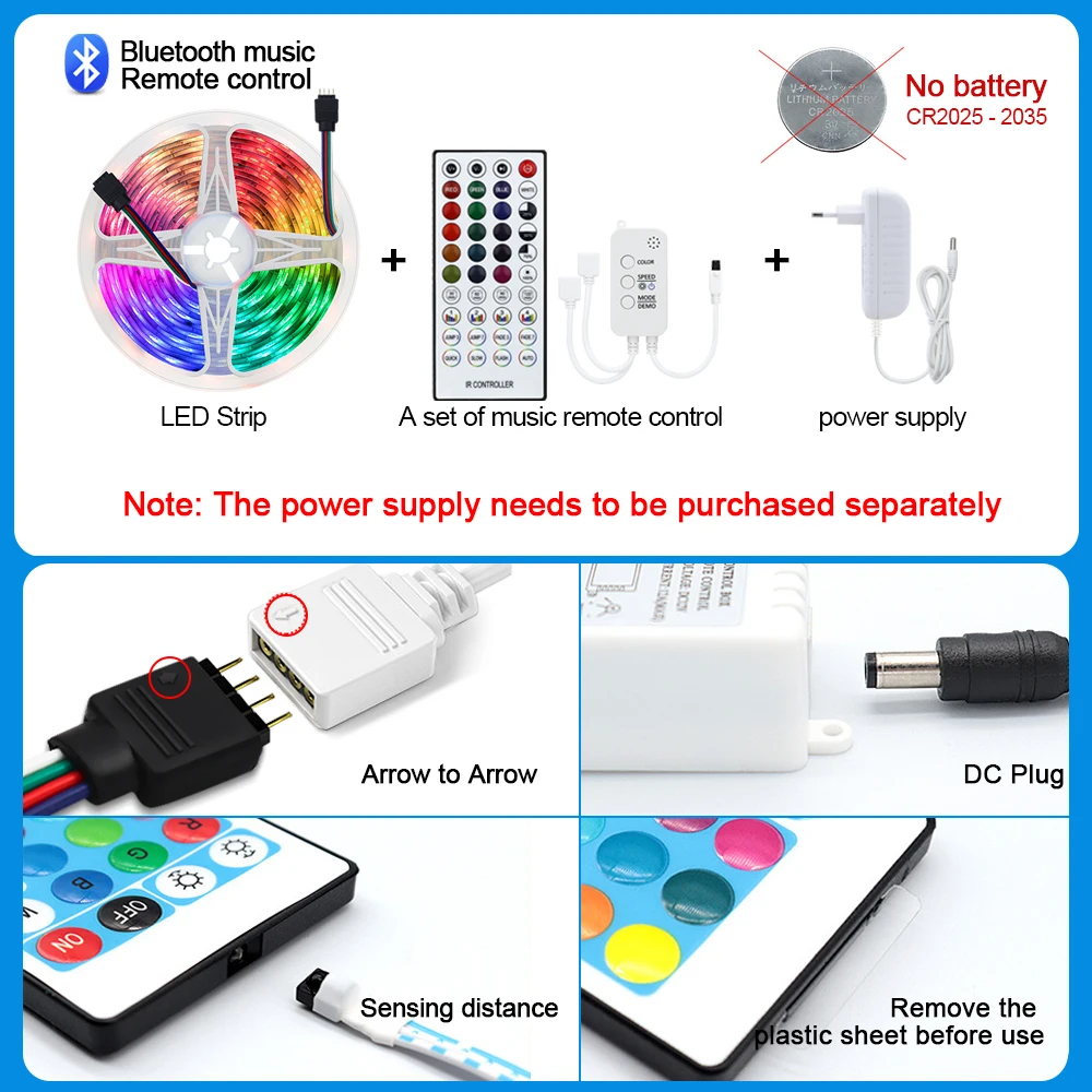 Bluetooth Wi-Fi Светодиодная лента s RGB 5050 2835 гибкая водонепроницаемая светодиодная 5 м 10