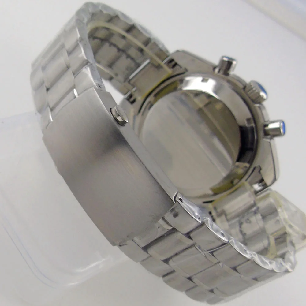 Мужские кварцевые часы с хронографом 40 мм черный/белый/синий/зеленый циферблат