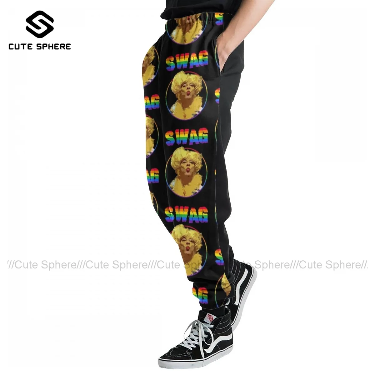 

Swag Sweatpants Polyester Unisex Joggers Printed Man Training Casual Pants