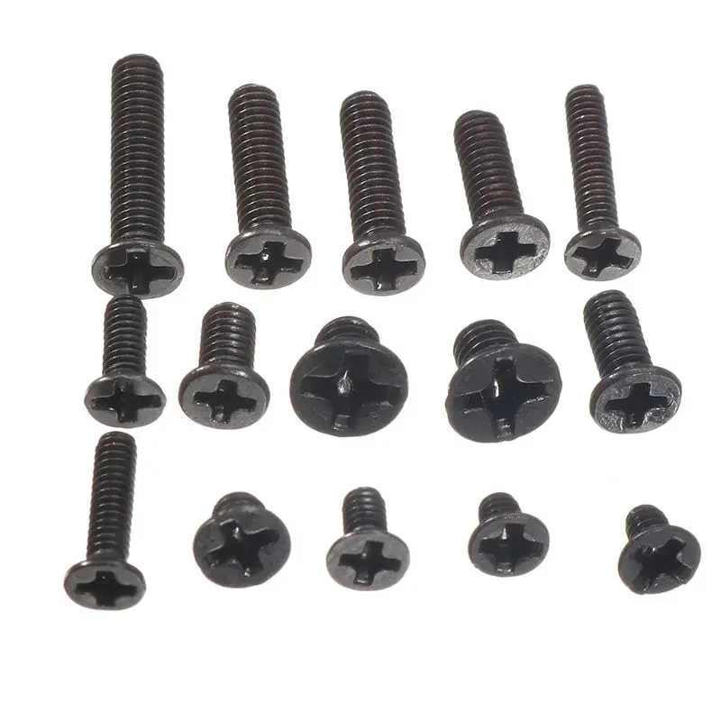 

450pcs Cross Screws M2/M2.5/M3 Carbon Steel Laptop Bolts Flat Head Repair Tools Y5JA
