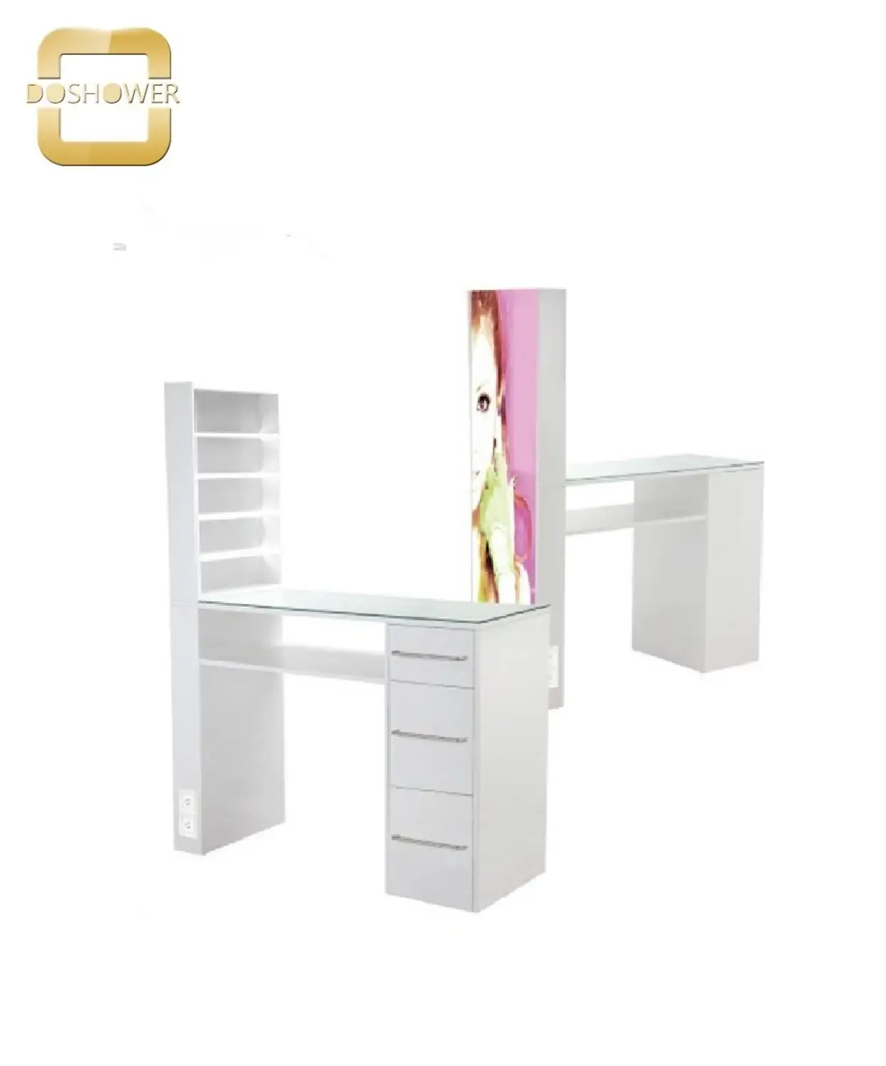 Doshower Маникюрный Стол с полками для маникюра стол мебельный гвоздь | Мебель