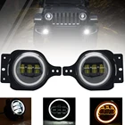 Сменные светодиодные противотуманные фары 4 светодиодный для Jeep Wrangler JL JLU 2018 2019 2020 Вт2 кронштейна, светодиодный Противотуманные фары для Wrangler JL 18-20