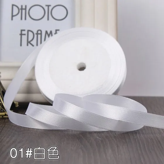 No 1 white 6 мм 1 см 1,5 см 2 см 2,5 см 4 5 см атласными лентами DIY искусственный шелк розы Ремесла поставок швейной фурнитуры Скрапбукинг Материал - Цвет: No 1 white
