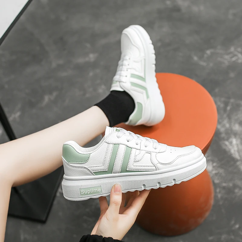 

Flat Platform Shoes Skate Shoes Macarone Candy Woman Ins leisure New Chic Women Tide Low Top Sneakers Streetwear All-Matched