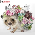 Алмазная вышивка Huacan Ежик алмазная живопись суккуленты мозаика животных цветок вышивка крестом домашний декор