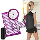 Акупунктурный коврик для массажа спины с иголками, коврик с шипами лотоса Kuznetsov's, коврик для йоги с аппликатором для снятия шеи и спины, массажер Shaki M