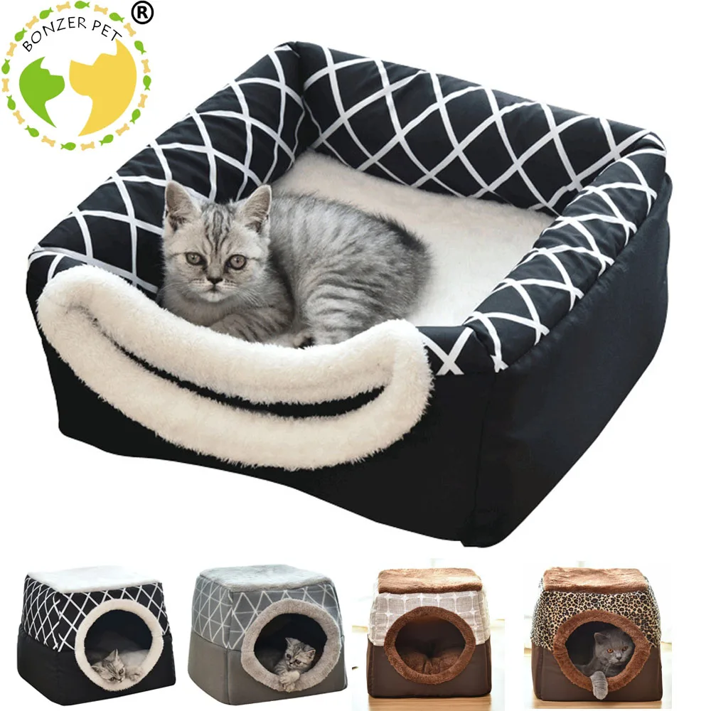Bonzerpet домашнее животное кошка собака гнездо двойного назначения теплая мягкая