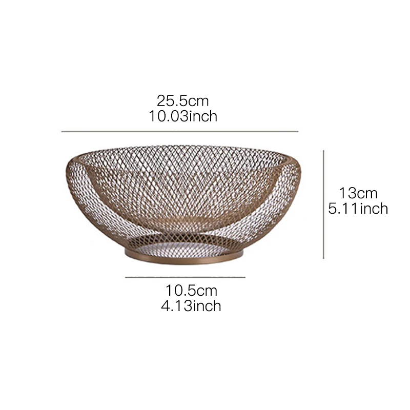 DINIWELL Fruit Plate Double Wrought Iron Basket Dried Living Room Decoration Ornament bowl | Дом и сад