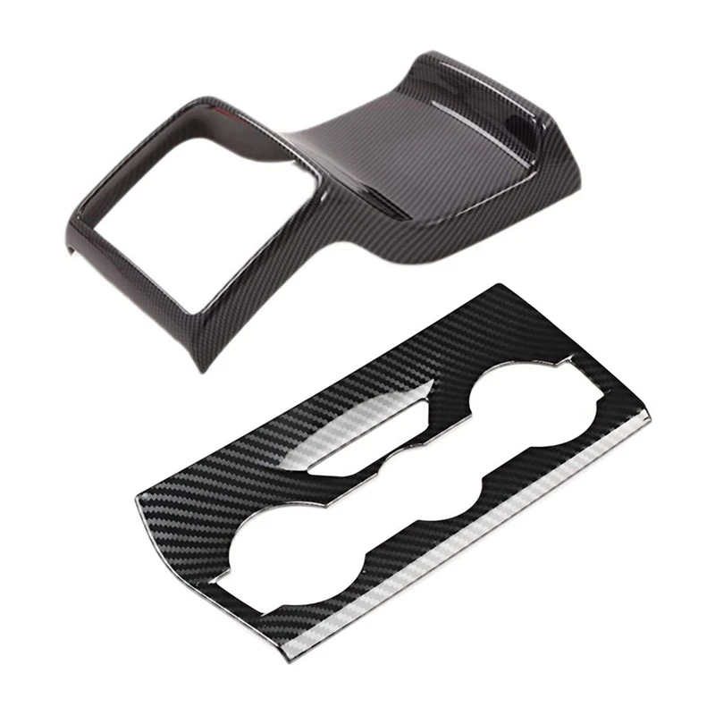 

Car Carbon Fiber Rear Armrest Air Vent Outlet Frame With Car Central Control Air Condition Panel Cover Trim