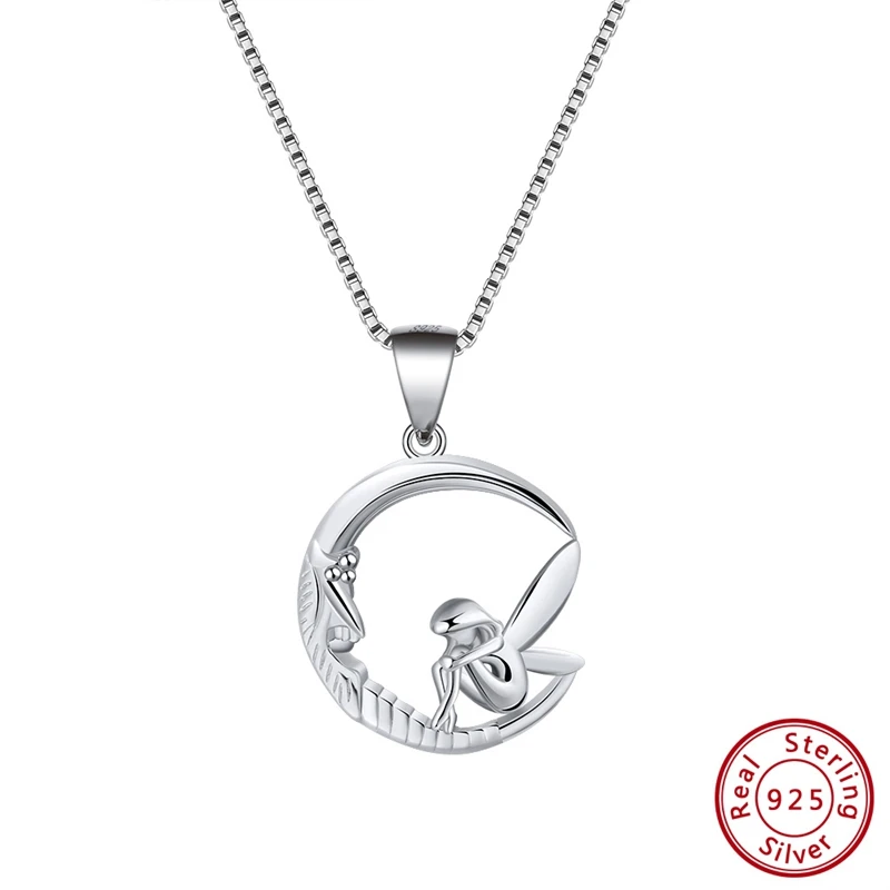 ORSA JEWELS 925 пробы серебряные женские серьги в форме сказочного эльфа, серьги-гвоздики в форме угловых крыльев, серебряные ювелирные изделия Brincos OSE97