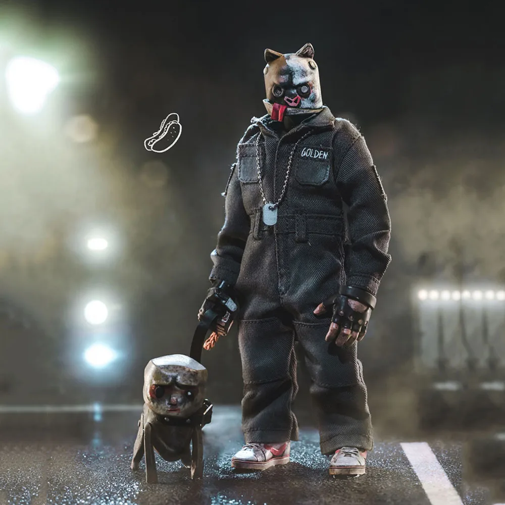 

1/12 PES022 GOLDEN DOG Figure Model 6'' Dog Head Male Soldier Action Body Doll Full Set For Collection