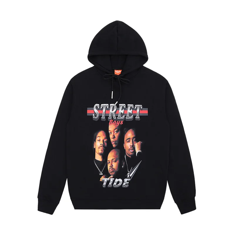 

2021 High Street Hip Hop MAN God Hoodie Black HOODI CLOTHES Casual Handsome Men's Pullovers