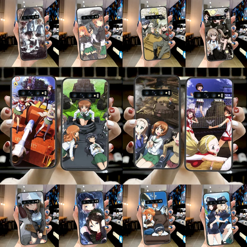 Чехол для телефона с героями аниме GIRLS und PANZER Samsung Galaxy Note S 8 9 10 20 Plus E Lite Uitra черный