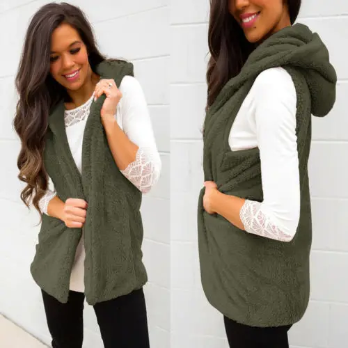 Для женщин s зимние Обувь на теплом меху бархатная толстовка с капюшоном жилет