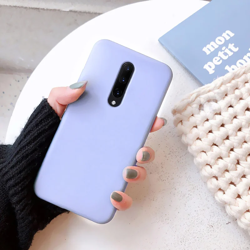 Чехол для oneplus 7t pro 5t 6t чехол для телефона тонкие мягкие крышки для one plus 5 6 etui оболочка funda - Цвет: light purple