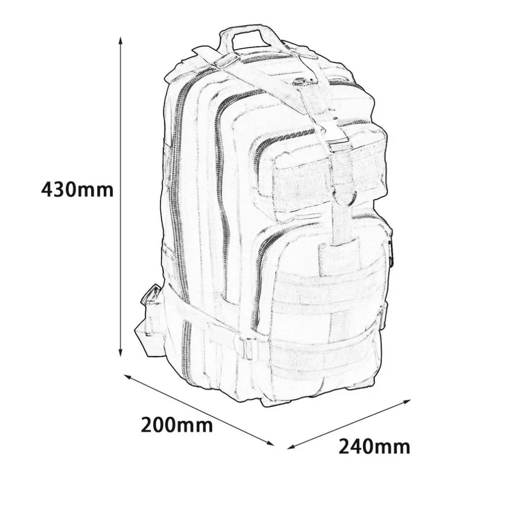 

2021 NEW Outdoor Multifunctional Sports Camping Trekking Hiking Bag Military Tactical Rucksacks Backpack Travel Bags 25L-30L