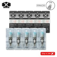 sterilized 316l tattoo cartridge needle disposable permanent makeup microblading needles 57911131517rm for tattoo supplies