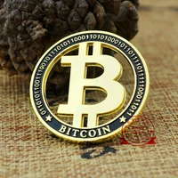 1pcs hollow bitcoin btc props commemorative coin color painted metal medallion art collection great gift