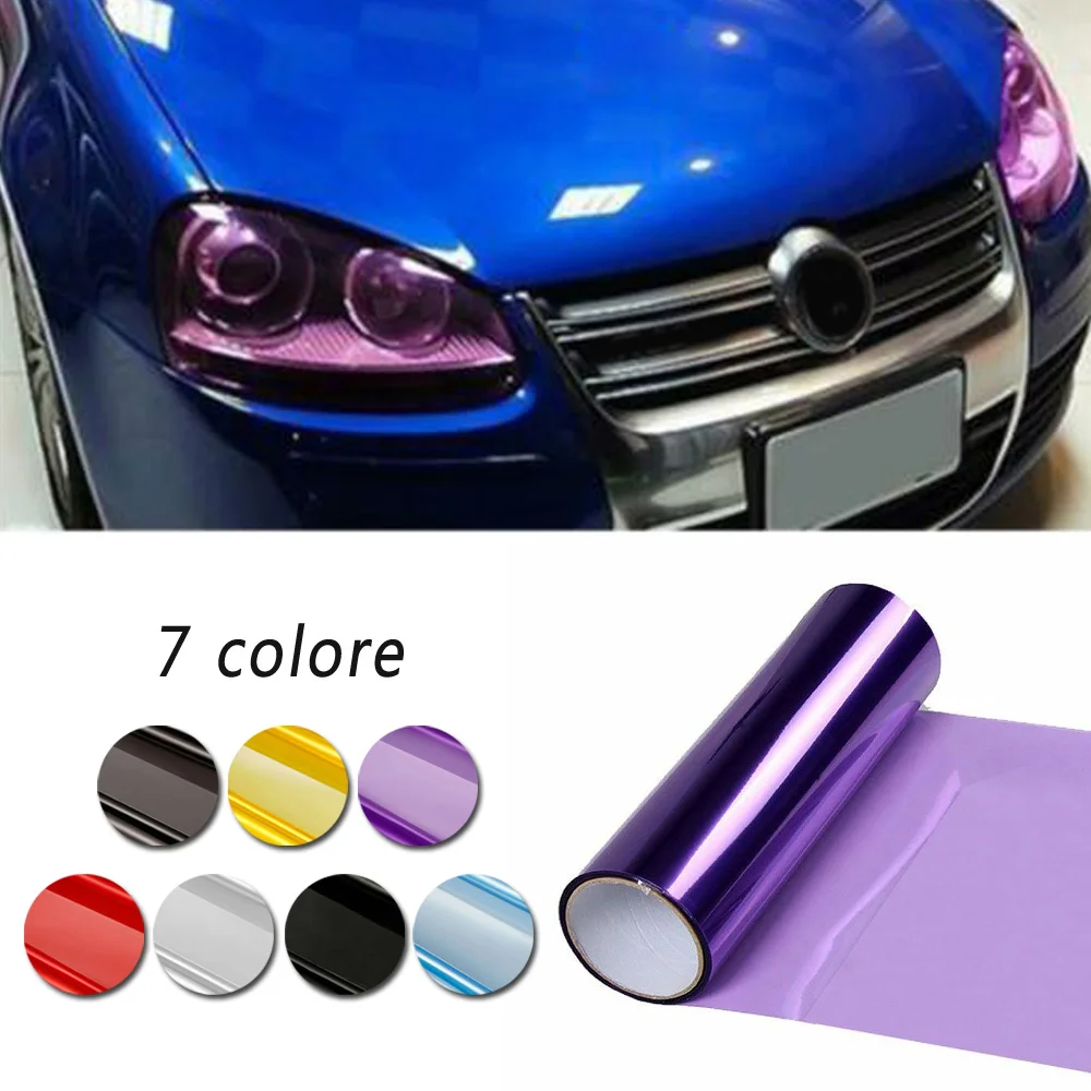 1pc Car Headlight Sticker Protector Film Vinyl Wrap Decals Car Headlight Taillight Fog Light Sticker Tint Decoration Accessories