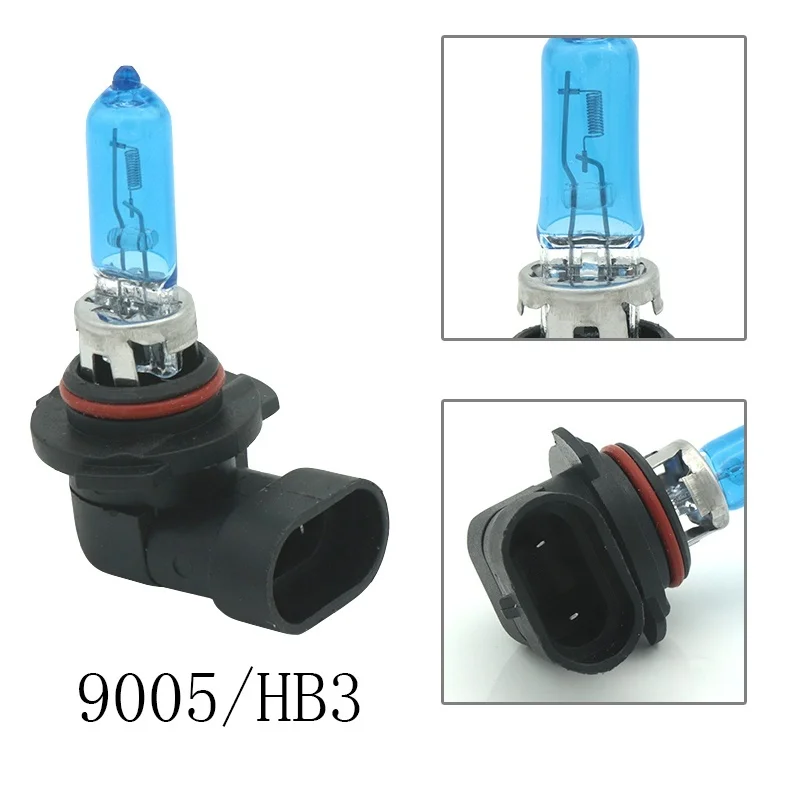 9005/HB3 2 шт. H1 H3 H4 H7 H11 HB3 9005 100 Вт 6000 К супер яркий белый автомобильный светильник галогеновая лампа для стайлинга автомобиля фары противотуманные фары - Тип розетки: 9005/HB3