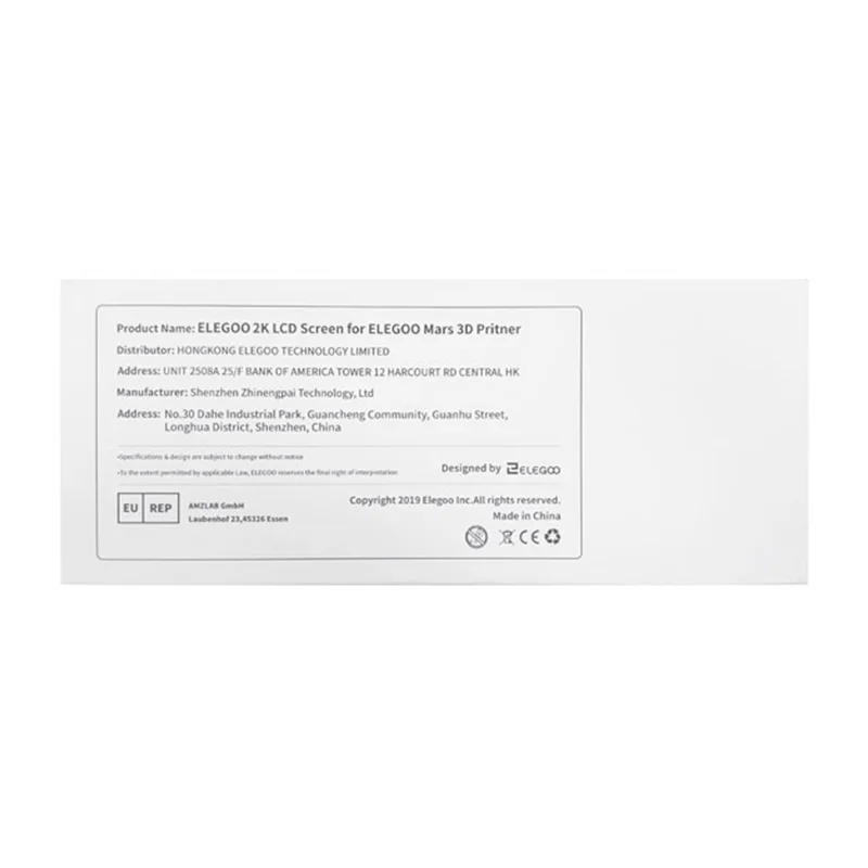 elegoo mars lcd screen ls055r1sx04 sharp04 with glass protector sx04 5 5inch 2k lcd screen for photon free global shipping