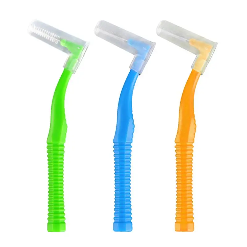 20 L-образные межзубные щетки угловые очистители средство для чистки зубов на