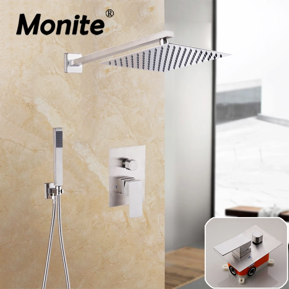 Shower Set 10 Inch Ultra-thin Shower Head Wall Mounted Bathr