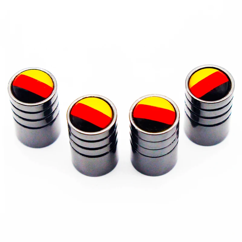 Колпачки клапанов автомобильных шин AQTQAQ 4 шт./лот с немецким флагом аксессуары