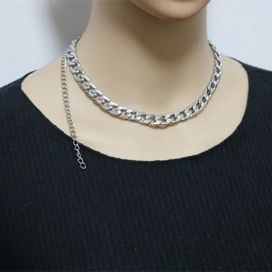 Модные преувеличенный уличный цепи NK ожерелье из титановой стали для мужчин и