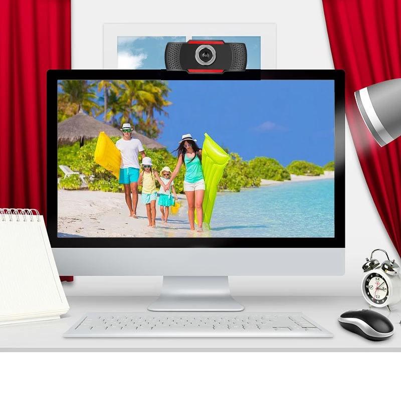 

Webcam with Microphone Full HD 1080P with Microphone for Laptop Desktop PC Rotatable Camera