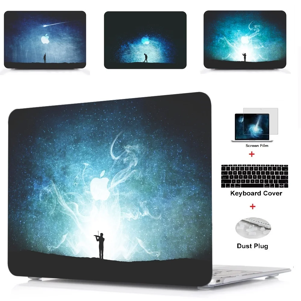 Ноутбук с цветной печатью для Macbook Pro 14 A2442 16 дюймов A2485 Хрустальный чехол +