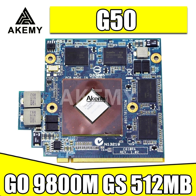 GO 9800M GS 512MB видеокарта для For Asus G50 G50V C610PA REV.1.02 / 08G17017562 | Компьютеры и офис