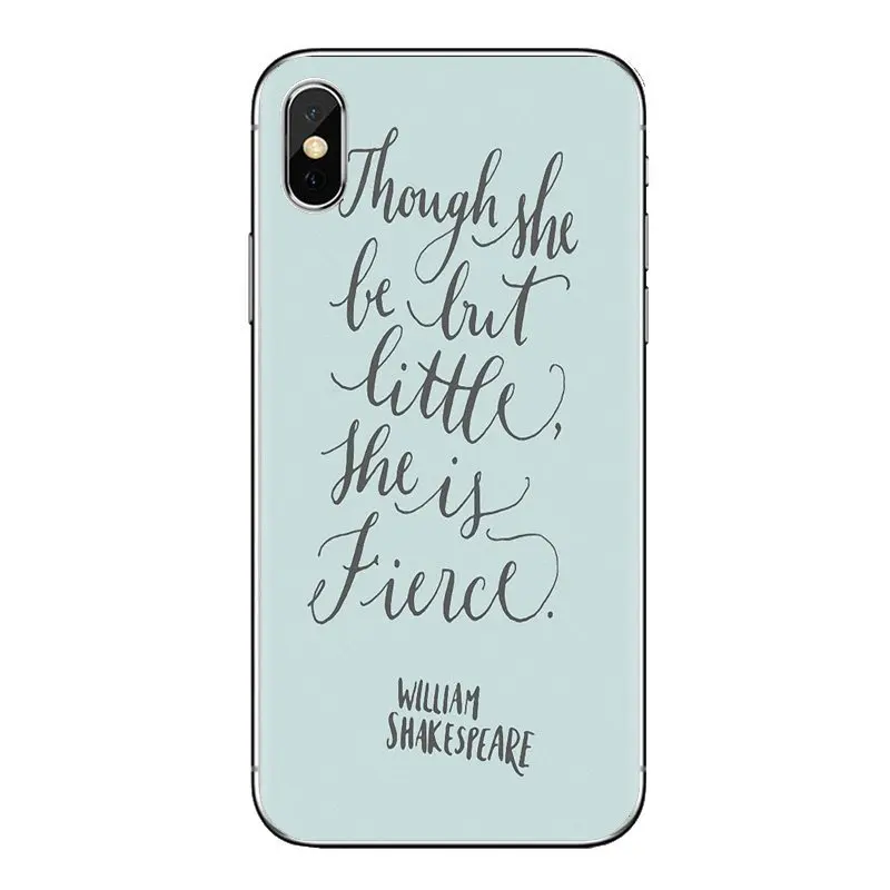 For Samsung Galaxy A3 A5 A7 A9 A8 Star A6 Plus 2018 2015 2016 2017 though she be but Little She Fierce Transparent Soft TPU Case |