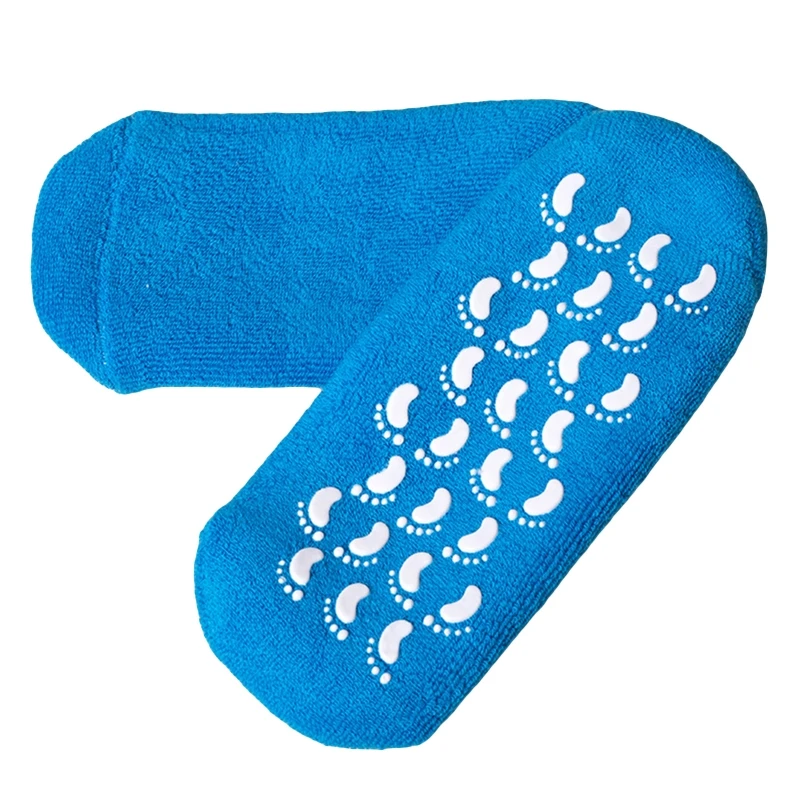 

1 Pair Super Soft Spa Socks for Pedicure Moisturizing Mask Cracked Skin Heel Gel Silicone Sock for Feet Care