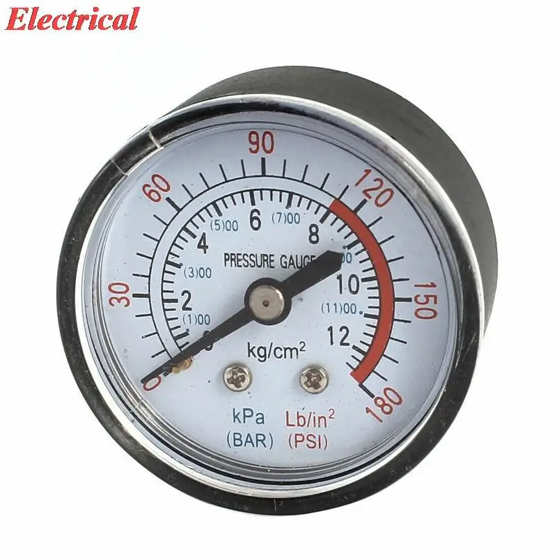 

1pc Air Compressor 1/4 BSP Male Threaded 0-180PSI 0-12Kg/cm2 Pressure Gauge
